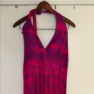 Elegant Strapless Pink and Purple Dress